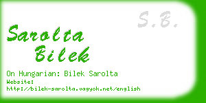 sarolta bilek business card